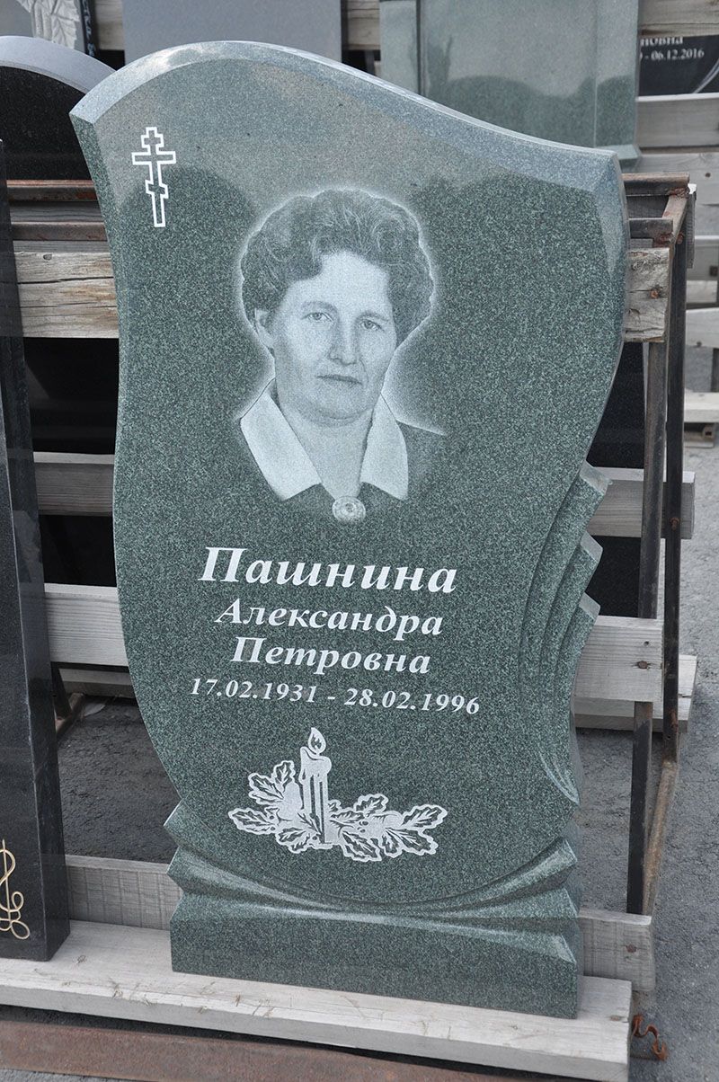 Памятник №004 из зеленого гранита — фото 4