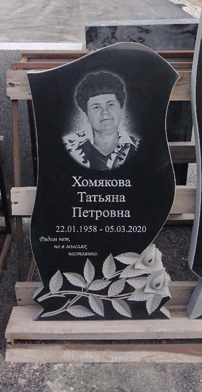 Памятник №148 из черного гранита — фото 4